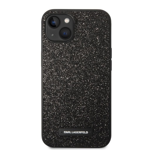 Apple iPhone 14 Karl Lagerfeld Glitter Plague tok (Fekete) – KLHCP14SG2ELK