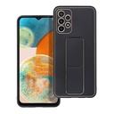 Samsung Galaxy A23 5G bőr védőtok kihúzható állvánnyal, mágneses autós tartó kompatibilis (Fekete)