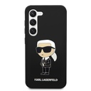Samsung Galaxy S23 Karl Lagerfeld Liquid Silicone Ikonik NFT tok (Fekete) – KLHCS23SSNIKBCK