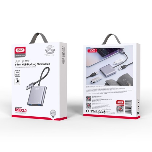 XO HUB012B 4 az 1-ben USB dokkolóállomás (Tranish) – HDMI + USB portok
