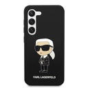 Samsung Galaxy S23+ Karl Lagerfeld Liquid Silicone Ikonik NFT tok (Fekete) – KLHCS23MSNIKBCK