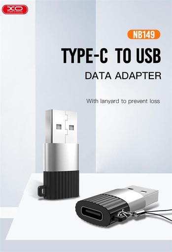 XO NB149-E USB-C–USB 2.0 átalakító adapter (Fekete)