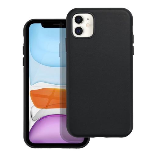 Apple iPhone 11 Leather Mag magsafe hátlap tok (Fekete)