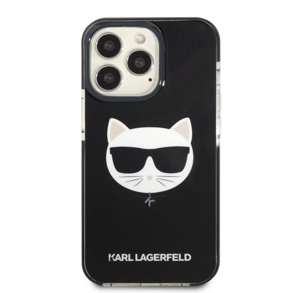 Apple iPhone 13 Pro Karl Lagerfeld TPE Choupette Head tok (Fekete) – KLHCP13LTPECK