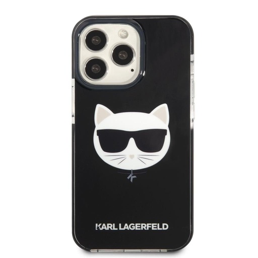 Apple iPhone 13 Pro Karl Lagerfeld TPE Choupette Head tok (Fekete) – KLHCP13LTPECK