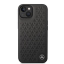 Apple iPhone 14 Mercedes bőr hátlap tok (Fekete)