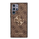 Samsung Galaxy S23 Ultra Guess PU 4G Metal Logo tok (Barna) - GUHCS23L4GMGBR