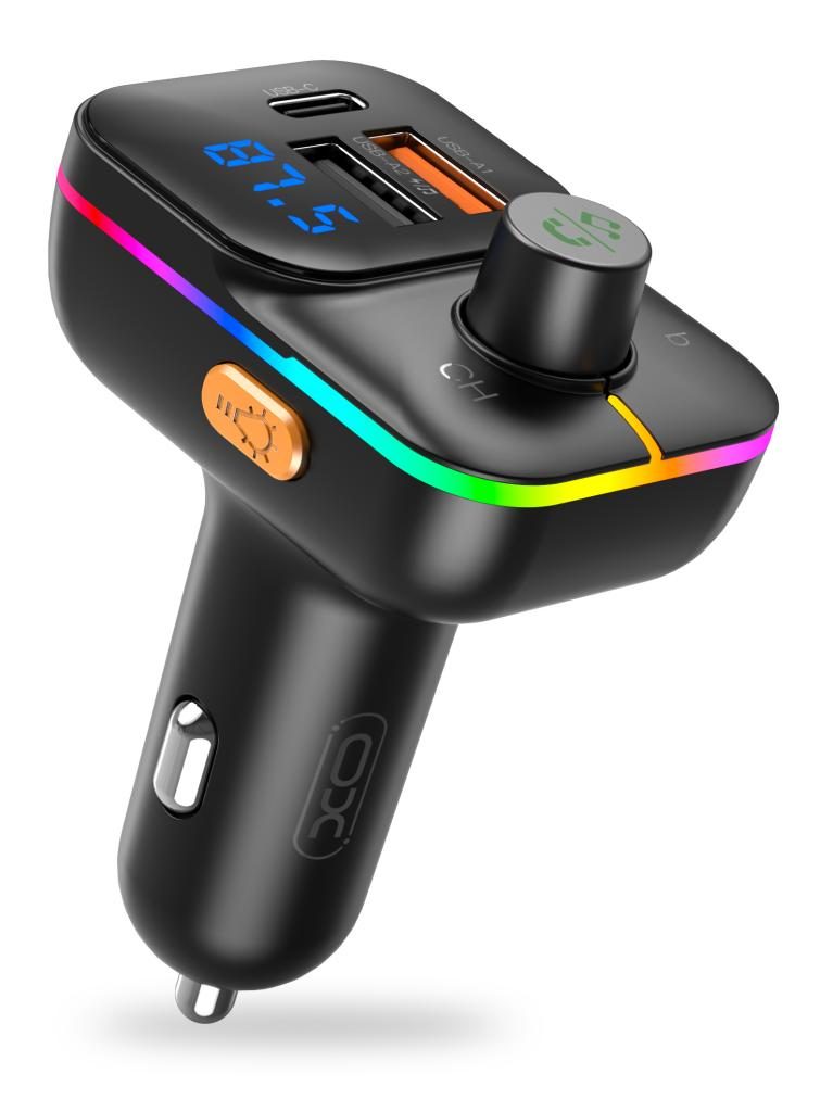 XO BCC09 FM transmitter (TF card slot +PD 25W gyorstöltés) fekete