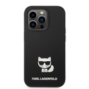 Apple iPhone 14 Pro Karl Lagerfeld Liquid Silicone Choupette tok (Fekete) – KLHCP14LSLCTBK