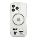 Apple iPhone 13 Pro Karl Lagerfeld MagSafe Compatible Karl and Choupette tok (Átlátszó) – KLHMP13LHKCT