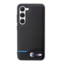 Samsung Galaxy S23+ BMW M PU Carbon tok – Blue Line (Fekete) - BMHCS23M22NBCK