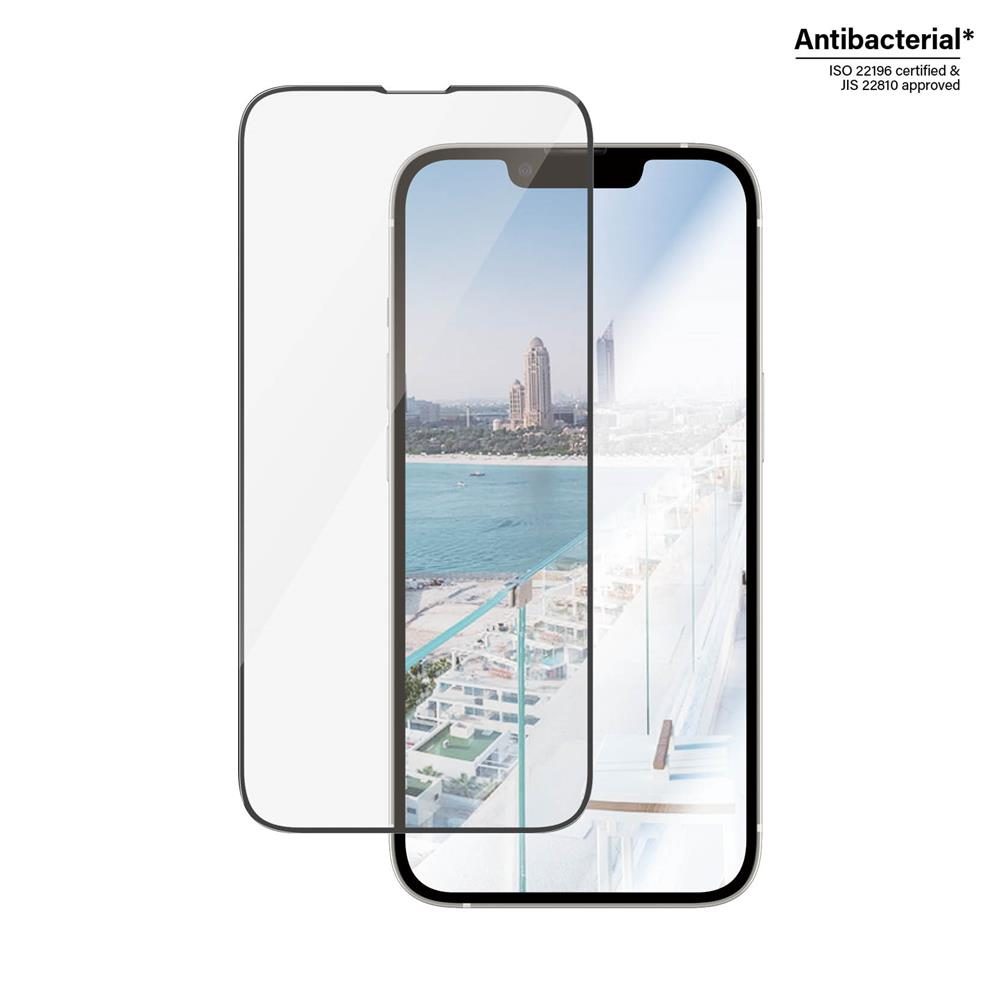 Apple iPhone 13 / 13 Pro / 14 / 16e PanzerGlass ultra wide fit tükröződésgátló prémium üvegfólia (Átlátszó)