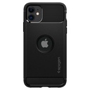 Apple iPhone 11 Spigen Rugged armor ütésálló tok (Fekete)