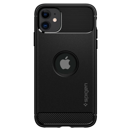 Apple iPhone 11 Spigen Rugged armor ütésálló tok (Fekete)