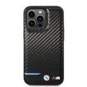 Apple iPhone 14 Pro BMW M PU Carbon tok – Blue Line (Fekete) - BMHCP14L22NBCK