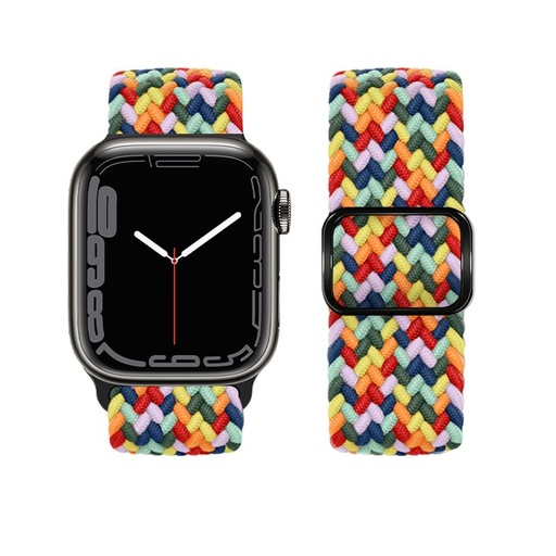 Apple Watch 42 / 44 / 45 / 49 mm Hoco WA05 Jane Eyre nylon szíj szivárvány