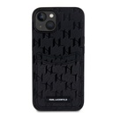 Apple iPhone 14 Karl Lagerfeld Saffiano Monogram Card Slot tok (Fekete) – KLHCP14SSAKLHPPK