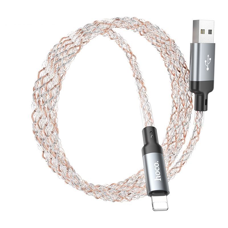 Hoco U112 adat/töltő kábel USB-A-lightning szürke