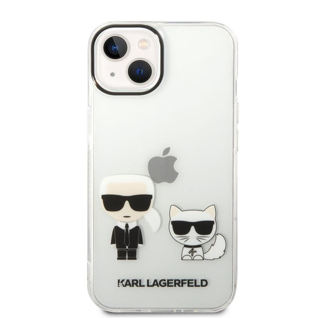 Apple iPhone 14 Karl Lagerfeld PC/TPU Ikonik Karl and Choupette tok (Átlátszó) – KLHCP14SCKTR