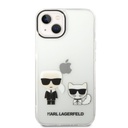 Apple iPhone 14 Karl Lagerfeld PC/TPU Ikonik Karl and Choupette tok (Átlátszó) – KLHCP14SCKTR
