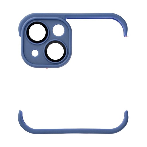 Apple iPhone 13, Mini Bumpers tok kameravédelemmel (Kék)