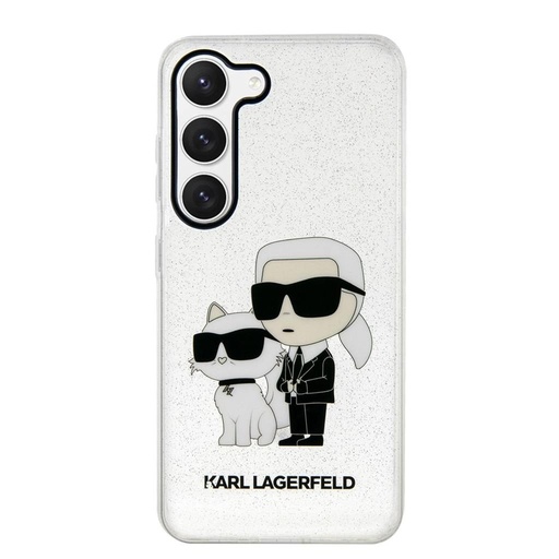 Samsung Galaxy S23 Karl Lagerfeld IML Glitter Karl and Choupette NFT tok (Átlátszó) – KLHCS23SHNKCTGT