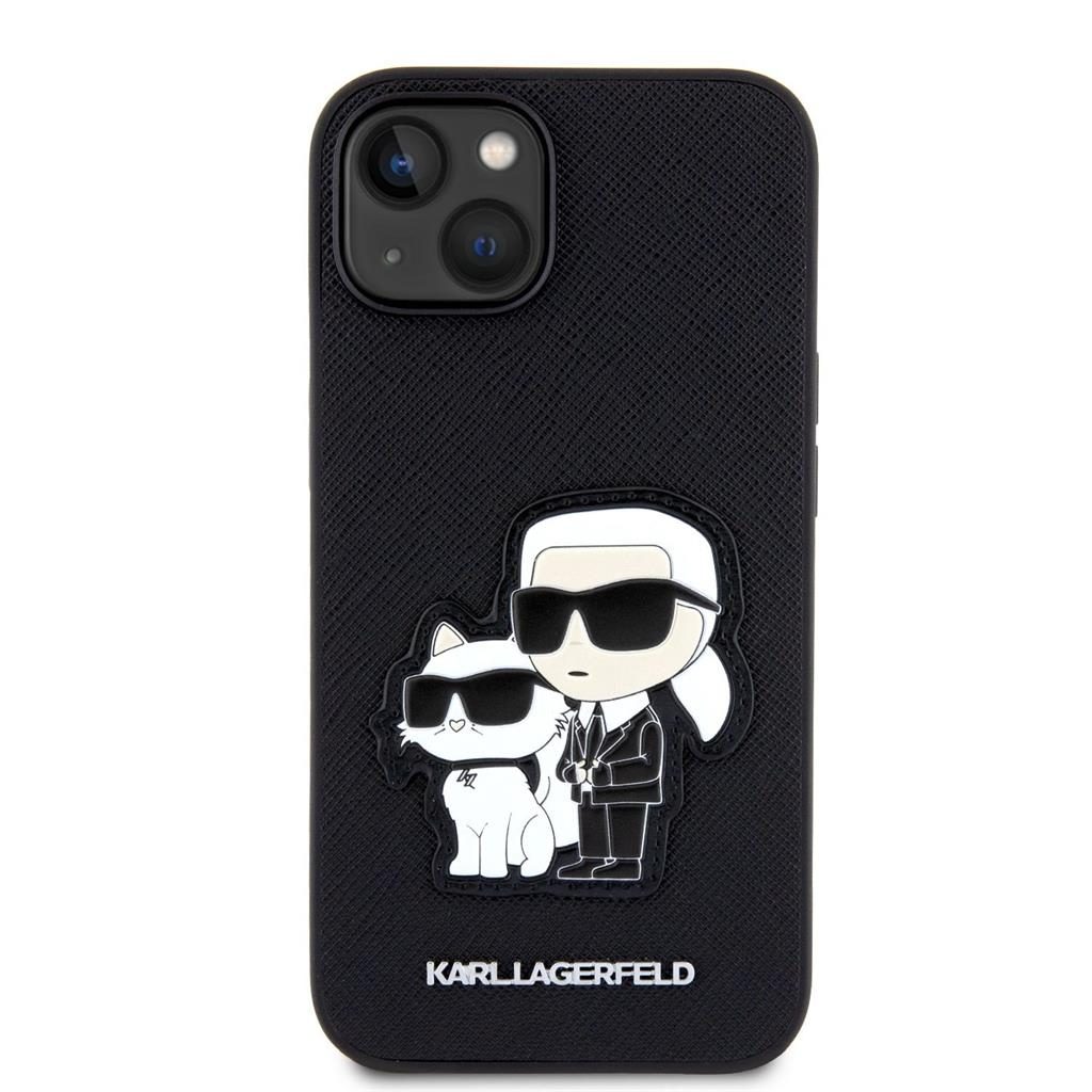 Apple iPhone 13 Karl Lagerfeld PU Saffiano Karl and Choupette NFT tok (Fekete) – KLHCP13MSANKCPK