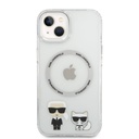 Apple iPhone 14 Plus Karl Lagerfeld MagSafe Compatible Karl and Choupette tok (Átlátszó) – KLHMP14MHKCT