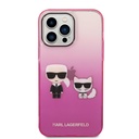 Apple iPhone 14 Pro Max Karl Lagerfeld Gradient Karl and Choupette tok (Rózsaszín) – KLHCP14XTGKCP