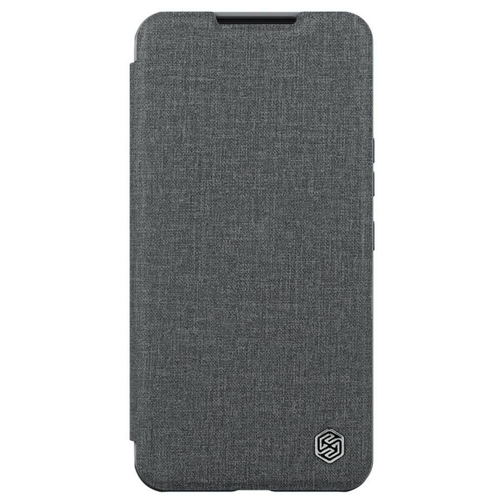 Samsung Galaxy S23 Plus Nillkin Qin cloth pro kameravédős szövet notesz tok (Szürke)