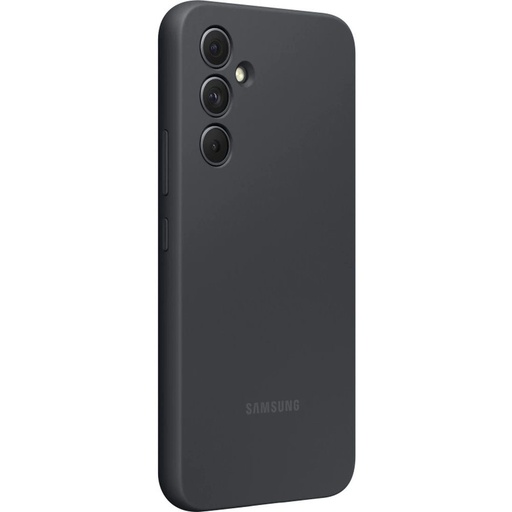 Samsung Galaxy A54 5G Silicone Cover tok szíjjal (Fekete)