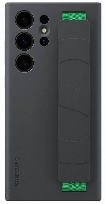 Samsung Galaxy S23 Ultra Silicone Cover tok szíjjal (Fekete)