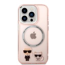 Apple iPhone 14 Pro Karl Lagerfeld MagSafe Compatible Karl and Choupette tok (Rózsaszín) – KLHMP14LHKCP