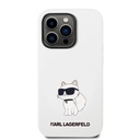 Apple iPhone 14 Pro Max Karl Lagerfeld Liquid Silicone Choupette NFT tok (Fehér) – KLHCP14XSNCHBCH