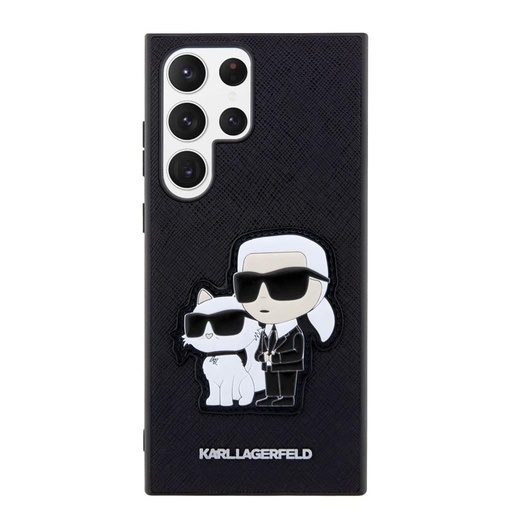 Samsung Galaxy S23 Ultra Karl Lagerfeld PU Saffiano Karl and Choupette NFT tok (Fekete) – KLHCS23LSANKCPK
