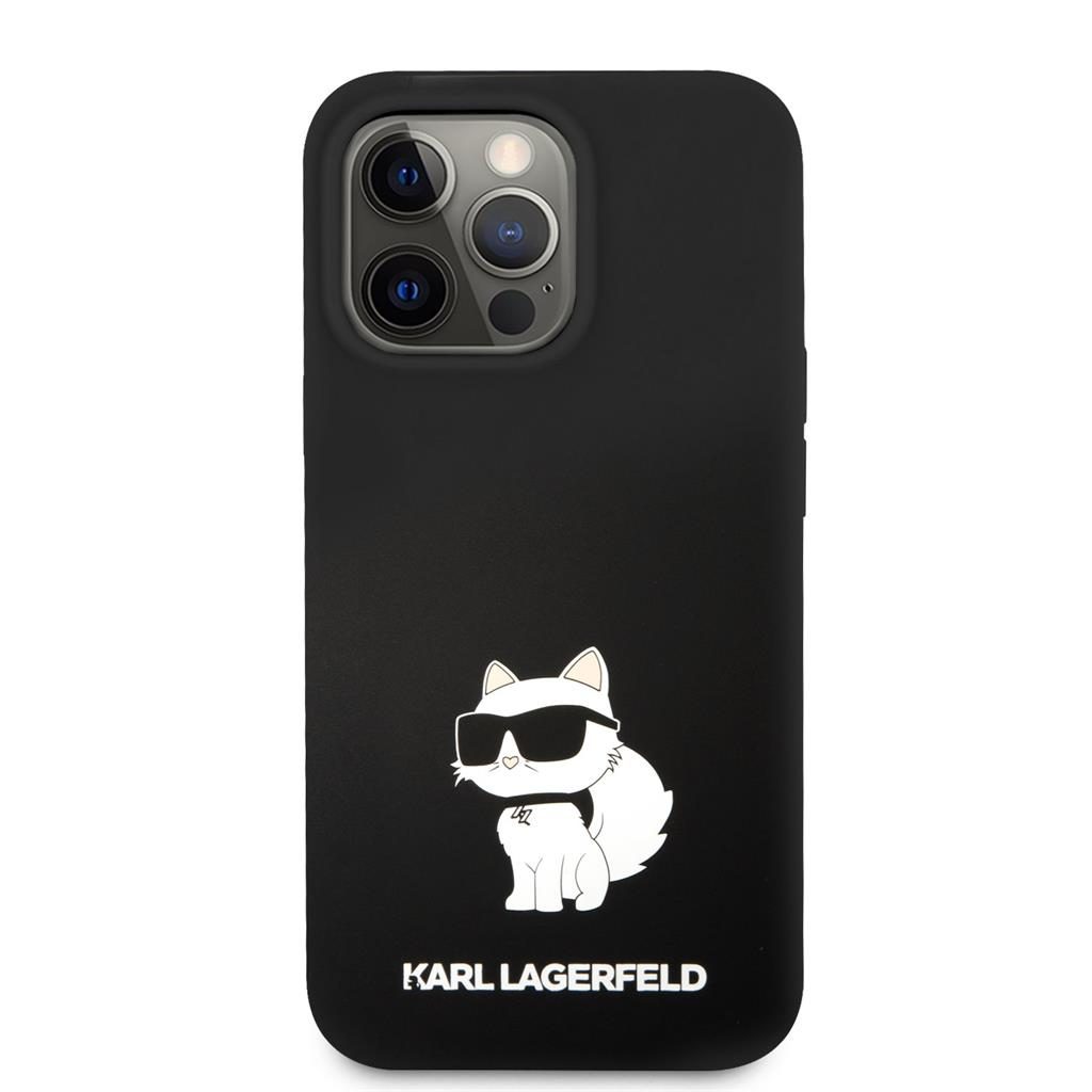 Apple iPhone 13 Pro Karl Lagerfeld Liquid Silicone Choupette NFT tok (Fekete) – KLHCP13LSNCHBCK