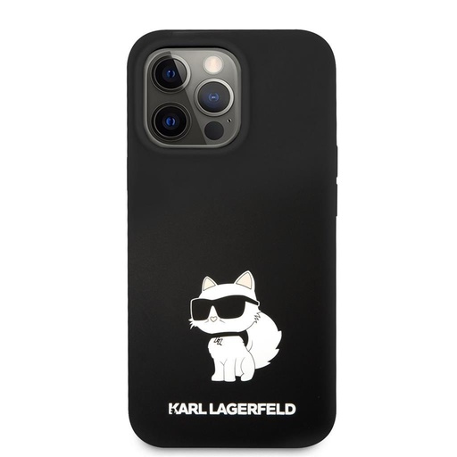 Apple iPhone 13 Pro Karl Lagerfeld Liquid Silicone Choupette NFT tok (Fekete) – KLHCP13LSNCHBCK