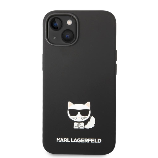 Apple iPhone 14 Karl Lagerfeld Liquid Silicone Choupette tok (Fekete) – KLHCP14SSLCTBK
