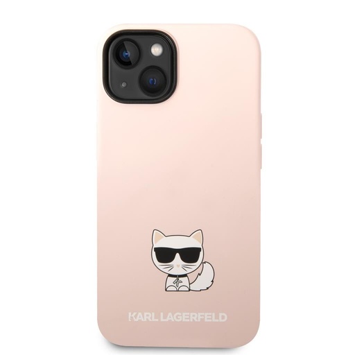 Apple iPhone 14 Karl Lagerfeld Liquid Silicone Choupette tok (Rózsaszín) – KLHCP14SSLCTPI