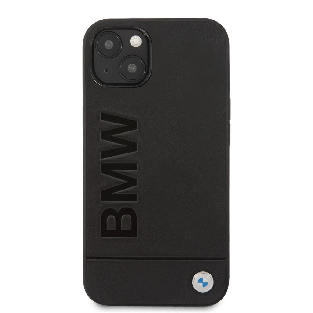 Apple iPhone 14 Plus BMW Leather Hot Stamp tok (Fekete) - BMHCP14MSLLBK
