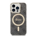 Apple iPhone 14 Pro Guess 4G IML MagSafe tok (Fekete) - GUHMP14LH4STK