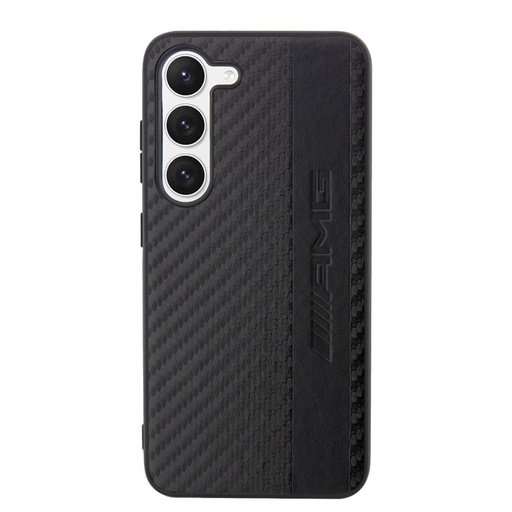 Samsung Galaxy S23 Plus AMG karbon stripe mintás szilikon hátlap tok AMHCS23MBLSCA (Fekete)