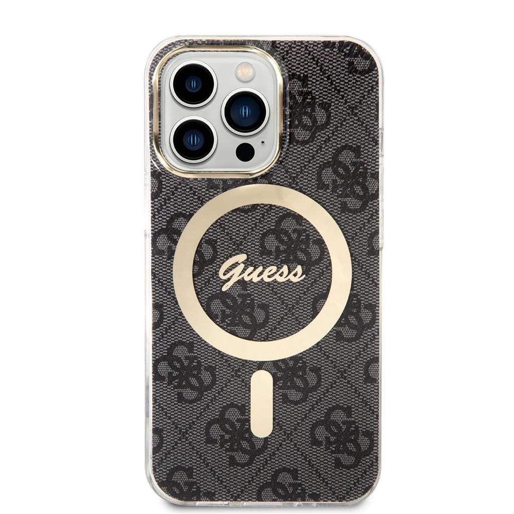 Apple iPhone 13 Pro Guess 4G IML MagSafe tok (Fekete) - GUHMP13LH4STK