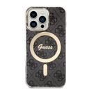 Apple iPhone 13 Pro Guess 4G IML MagSafe tok (Fekete) - GUHMP13LH4STK