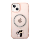 Apple iPhone 14 Plus Karl Lagerfeld MagSafe Compatible IML Karl and Choupette NFT tok (Rózsaszín) – KLHMP14MHNKCIP