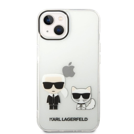Apple iPhone 14 Plus Karl Lagerfeld PC/TPU Ikonik Karl and Choupette tok (Átlátszó) – KLHCP14MCKTR