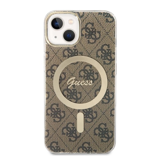 Apple iPhone 14 Guess 4G IML MagSafe tok (Barna) - GUHMP14SH4STW