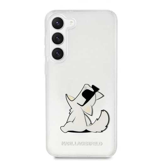 Samsung Galaxy S23 Karl Lagerfeld PC/TPU Choupette Eat tok (Átlátszó) – KLHCS23SCFNRC