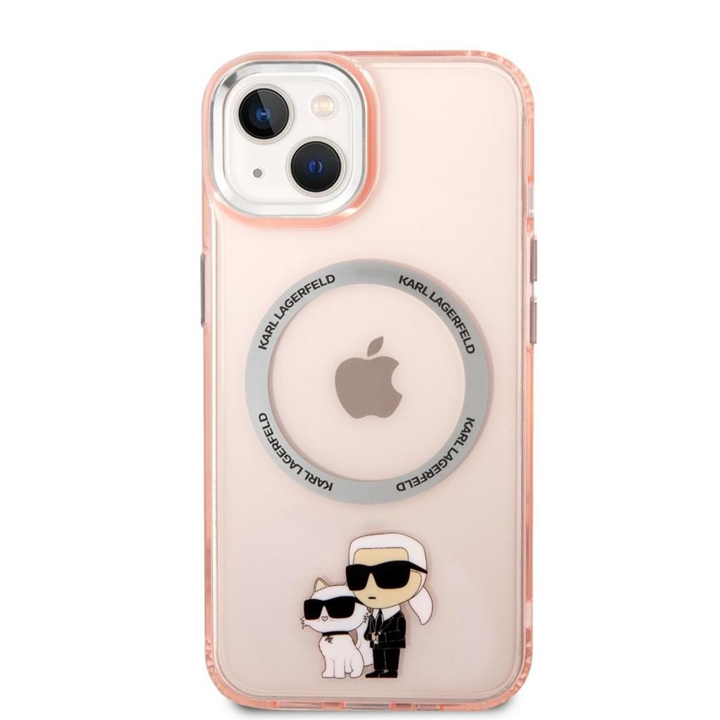 Apple iPhone 14 Karl Lagerfeld MagSafe Compatible IML Karl and Choupette NFT tok (Rózsaszín) – KLHMP14SHNKCIP