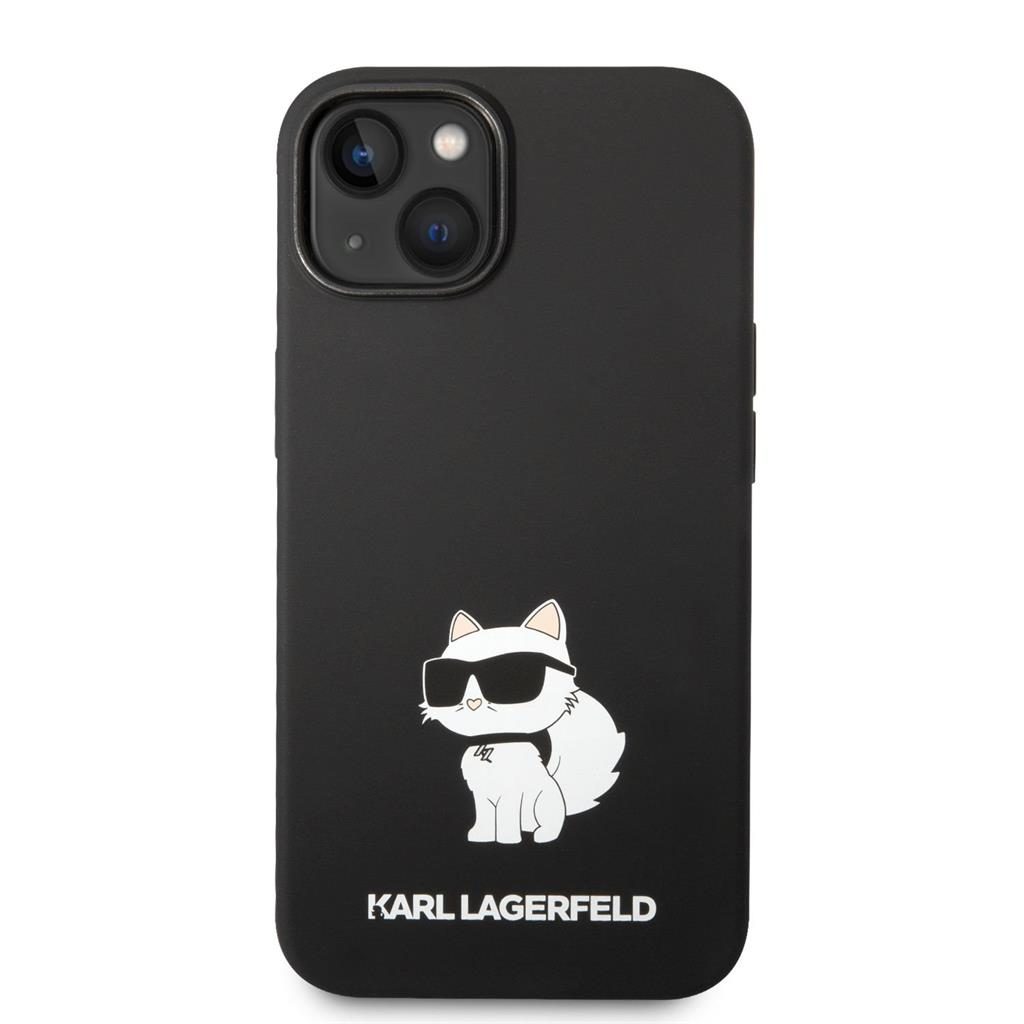 Apple iPhone 14 Plus Black Karl Lagerfeld Liquid Silicone Choupette NFT tok (Fekete) – KLHCP14MSNCHBCK